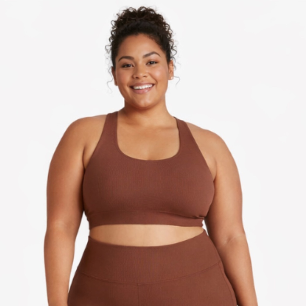 GIRLFRIEND COLLECTIVE Rib Paloma Racerback Bra Rye 5XL